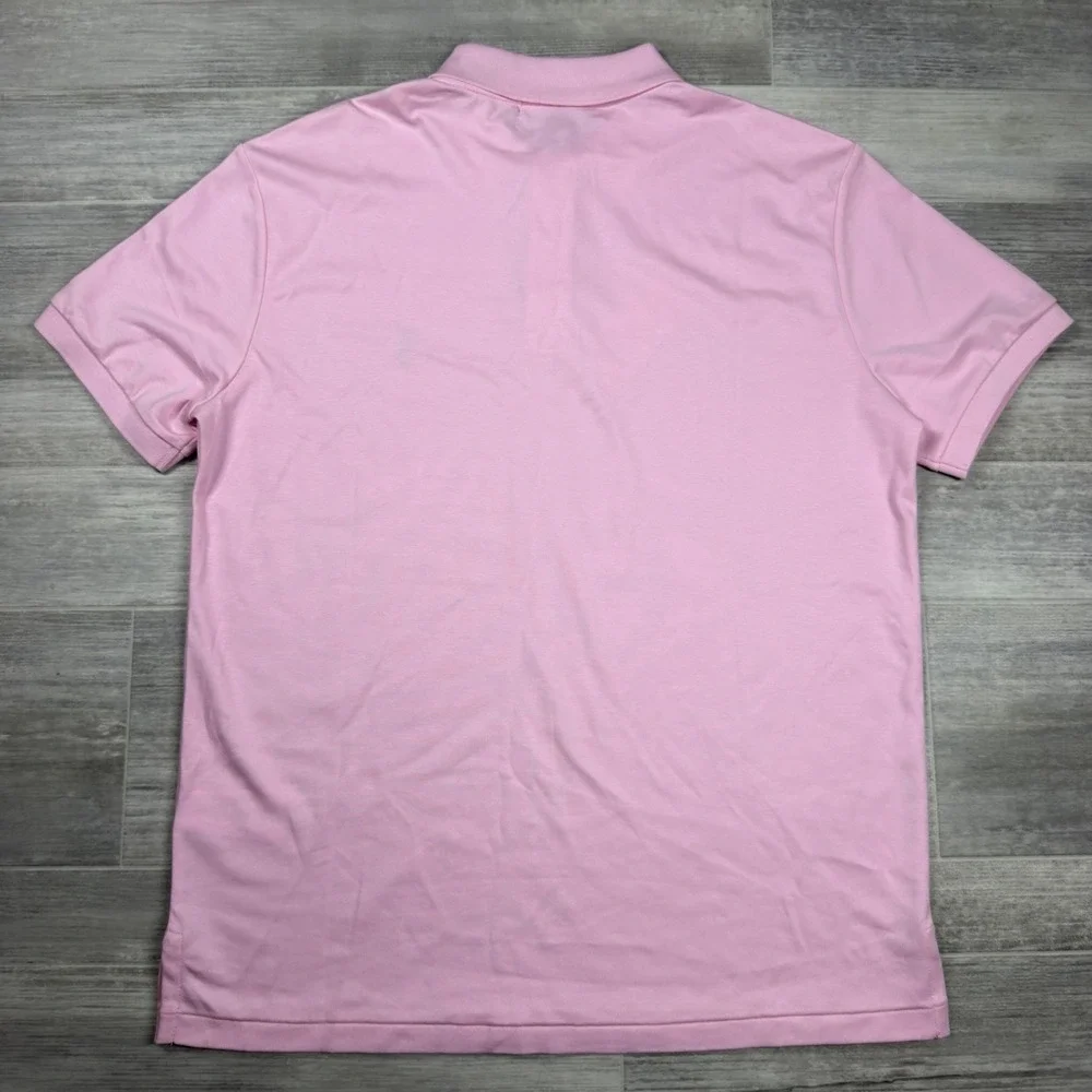 $118 Polo Ralph Lauren Men's Medium SMOOTH PINK Polo Shirt Custom Slim Fit Pony
